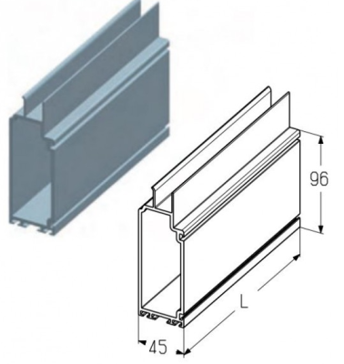 ALUTECH: 401410500 - Профиль воротный  PRD12-7000 фотография