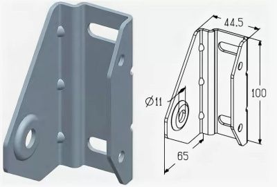 ALUTECH: 403410000 - Кронштейн левый  PB-68L фотография