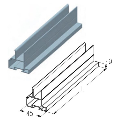 ALUTECH: 401410200 - Профиль воротный  PRD01-7000 фотография